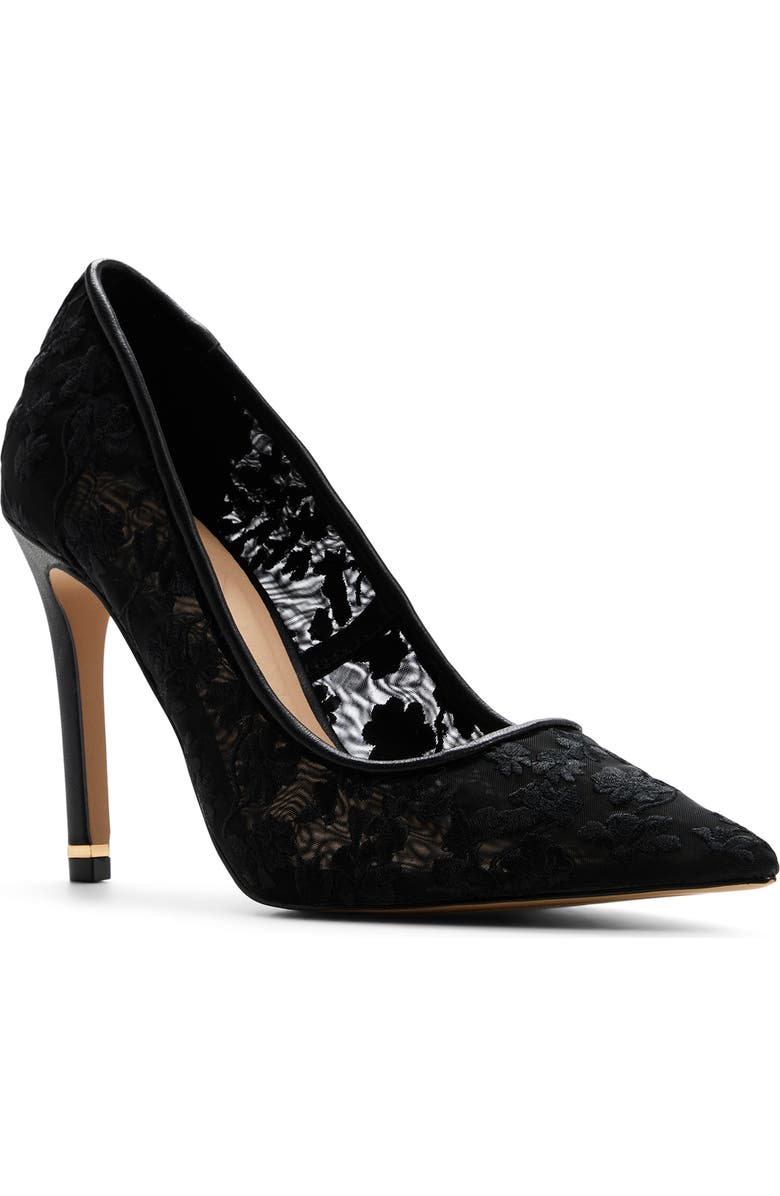 Ted Baker London Cara Icon Pointed Toe Pump, Main, color, Black