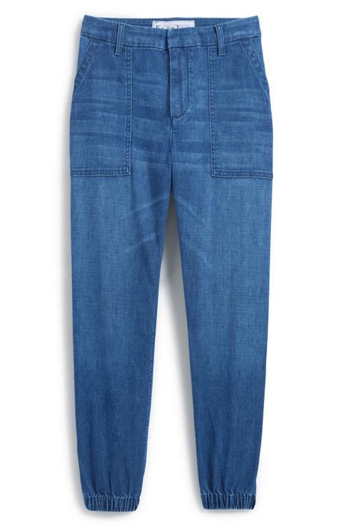 Frank & Eileen Utility Denim Joggers In Washed Blue