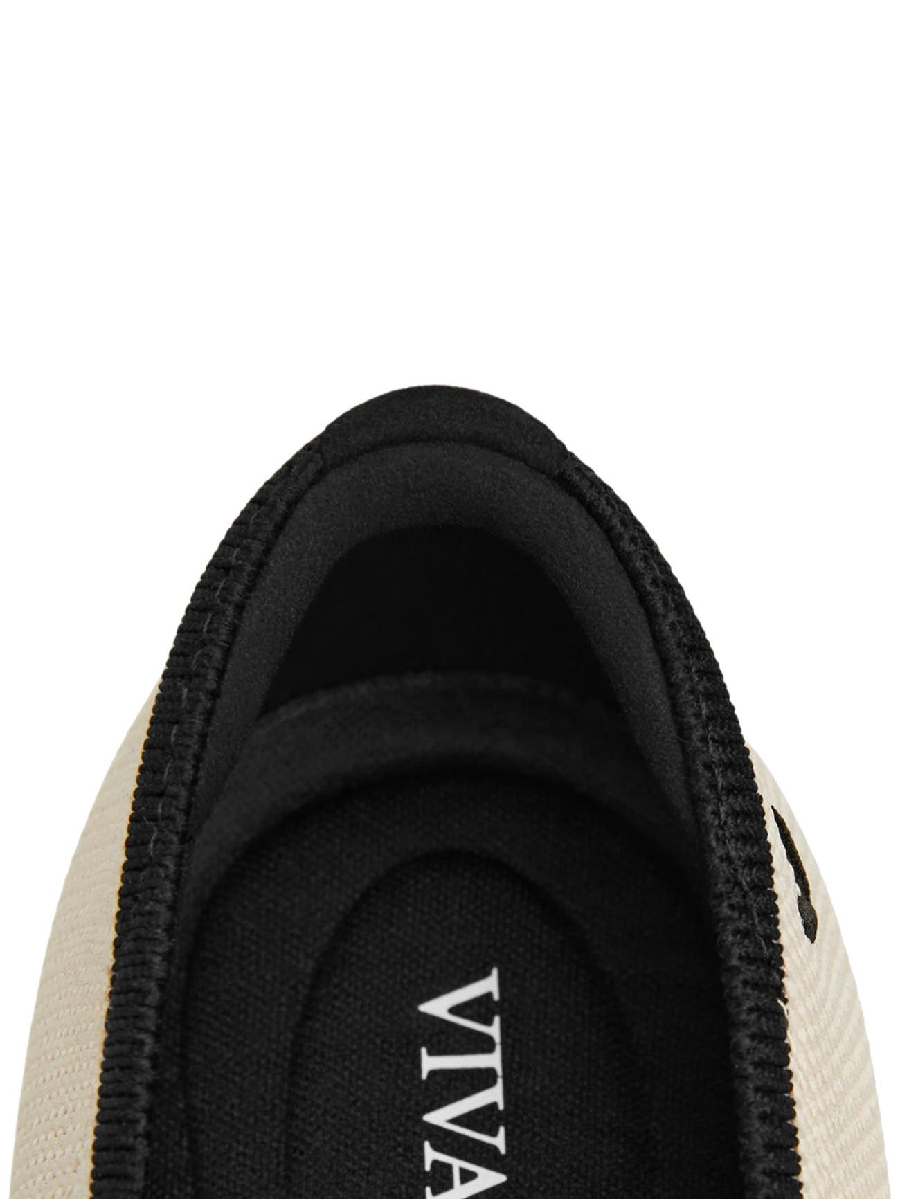 VIVAIA Almond-Toe Bow Flats, Alternate, color, Cream Ivory Black