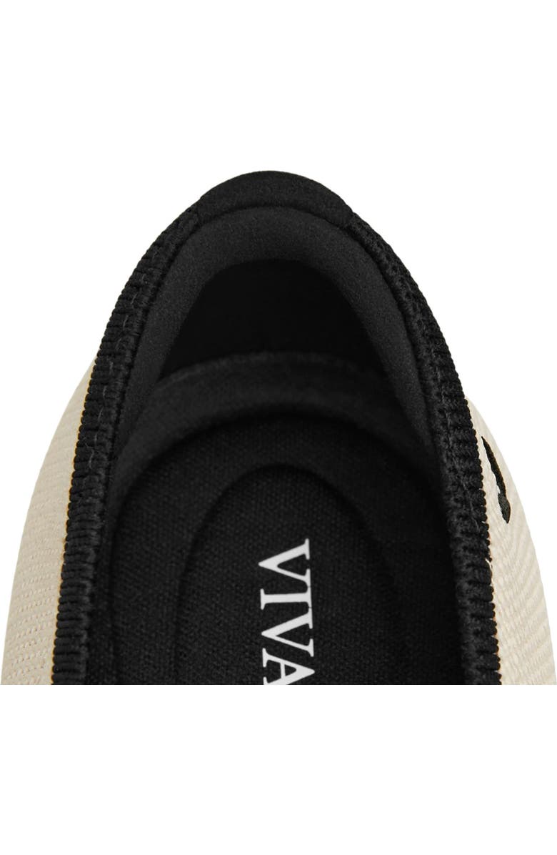 VIVAIA Almond-Toe Bow Flats, Alternate, color, Cream Ivory Black