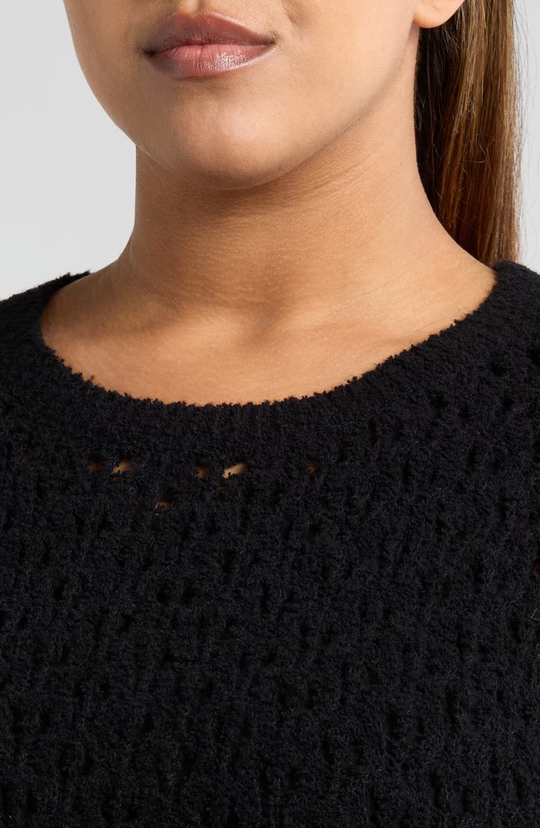 Eileen Fisher Open Stitch Organic Cotton Blend Sweater, Alternate, color, 