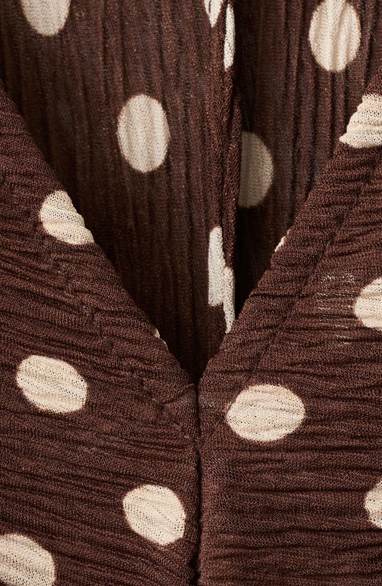 MANGO Print Midi Dress, Alternate, color, Brown