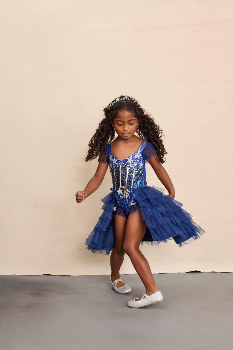 She's a Star Leotard for Girls, Alternate, color, Navy
