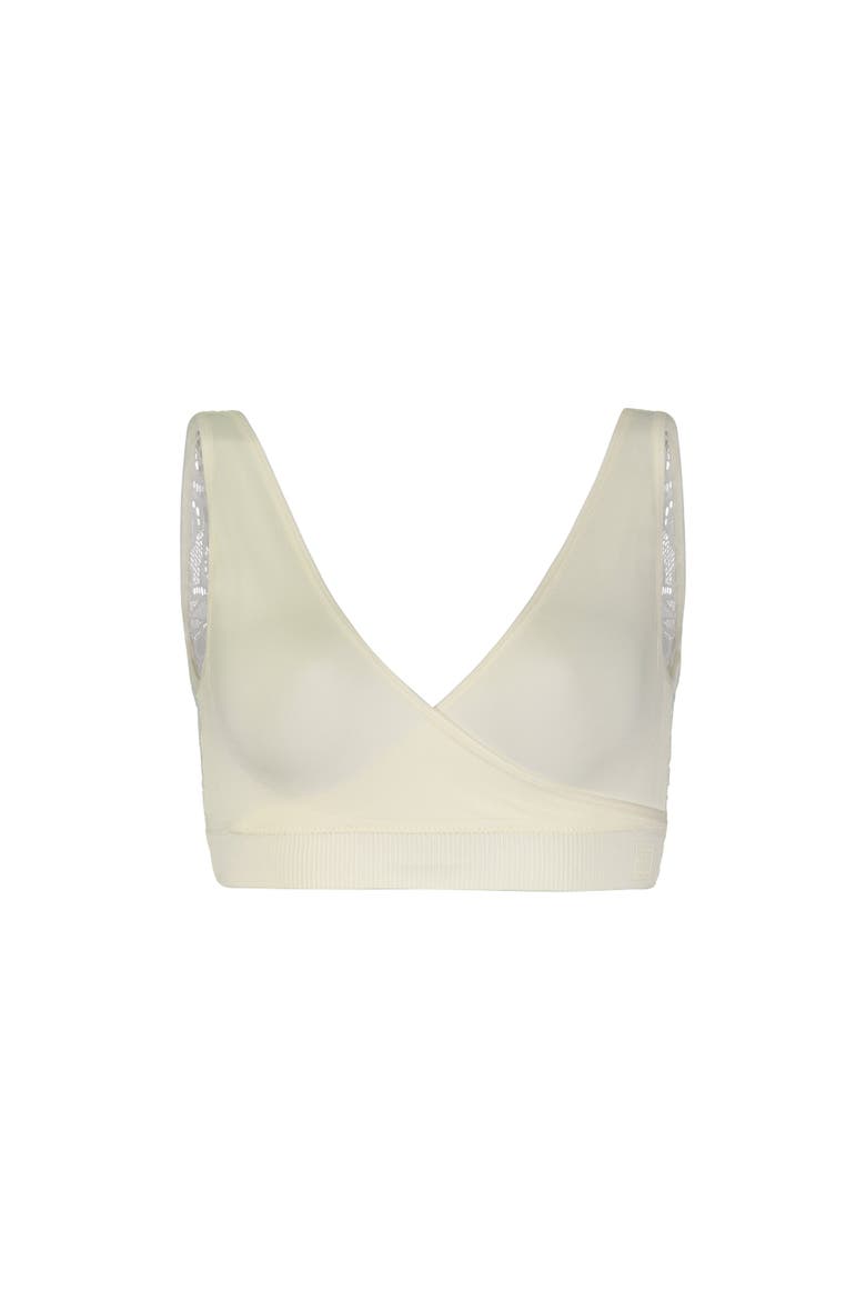 Hug Lace-Back Sports Bra, Alternate, color, Vanilla Ice