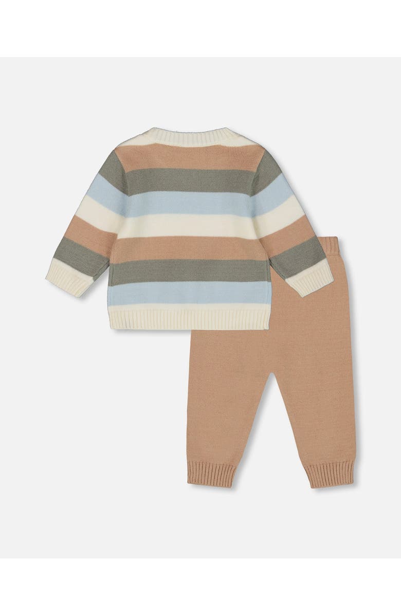 Deux par Deux Boy Knitted Top and Pant Set, Alternate, color, Light Caramel