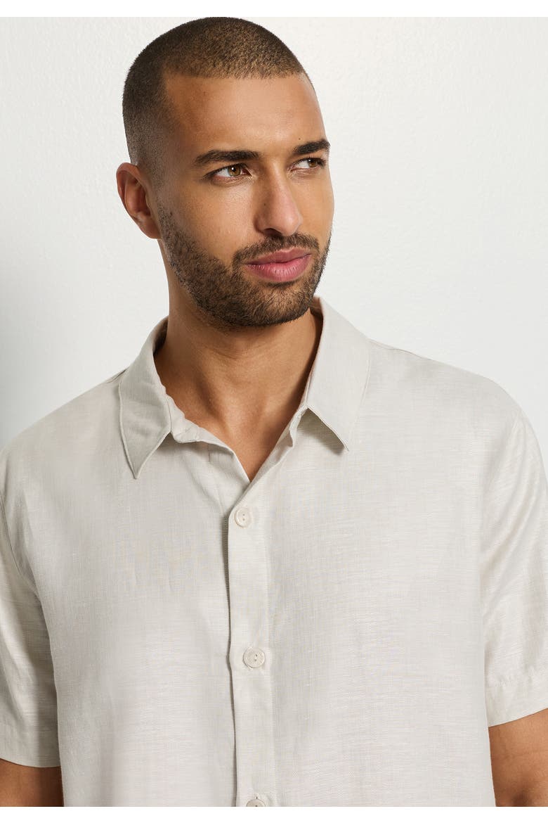 UC Linen and Cotton Woven Shirt, Alternate, color, Sandy