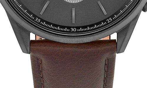 Vincero The Chrono S Chronograph Leather Strap Watch, 43mm In Gunmetal/walnut