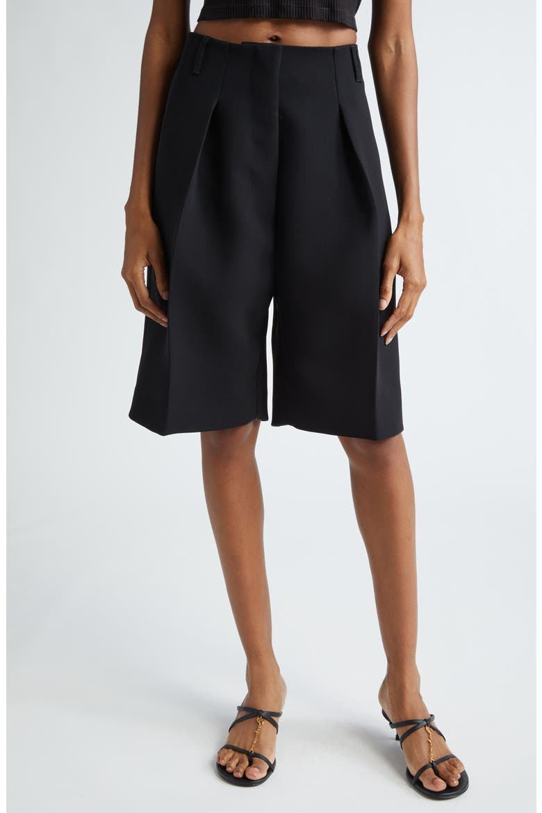 Le Bermuda Ovalo Tailored Shorts, Main, color, BLACK