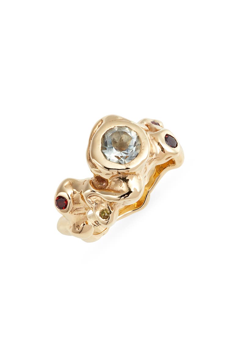 Caldera Green Amethyst Ring, Main, color, GOLD/ GREEN AMETHYST