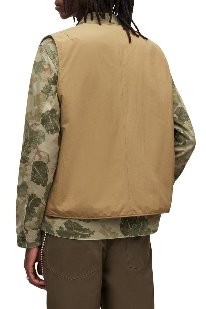 Vibo Reversible Faux Shearling Lined Tech Vest, Alternate, color, SAND