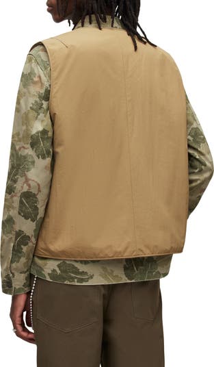 AllSaints Vibo Reversible Faux Shearling Lined Tech Vest AllSaints Vibo Reversible Faux Shearling Lined Tech Vest