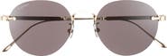 Cartier 52mm Round Sunglasses