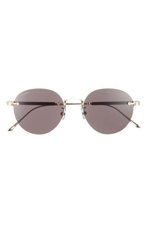 Cartier 52mm Round Sunglasses in Gold  product
