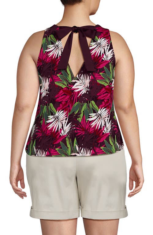 Lands' End Plus Size Lightweight Jersey Blouson Vneck Tank