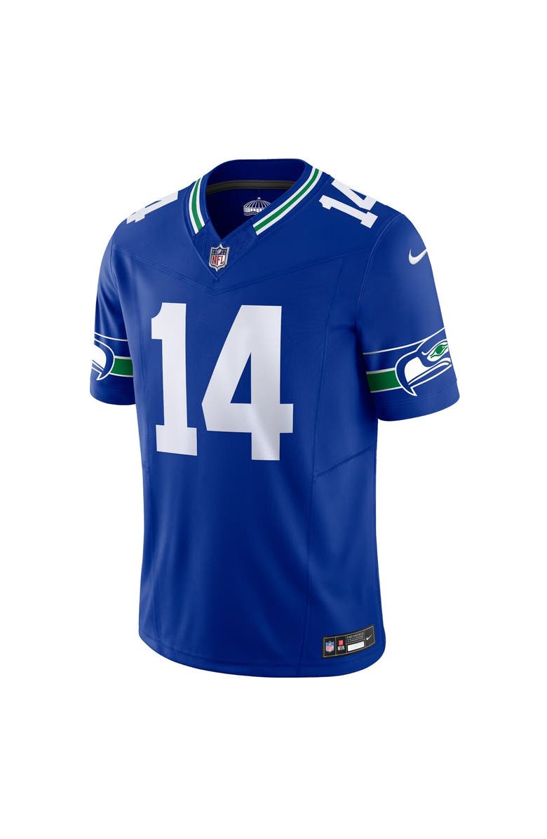 Nike Men's Nike DK Metcalf Royal Seattle Seahawks Vapor F.U.S.E. Limited Jersey, Alternate, color, 