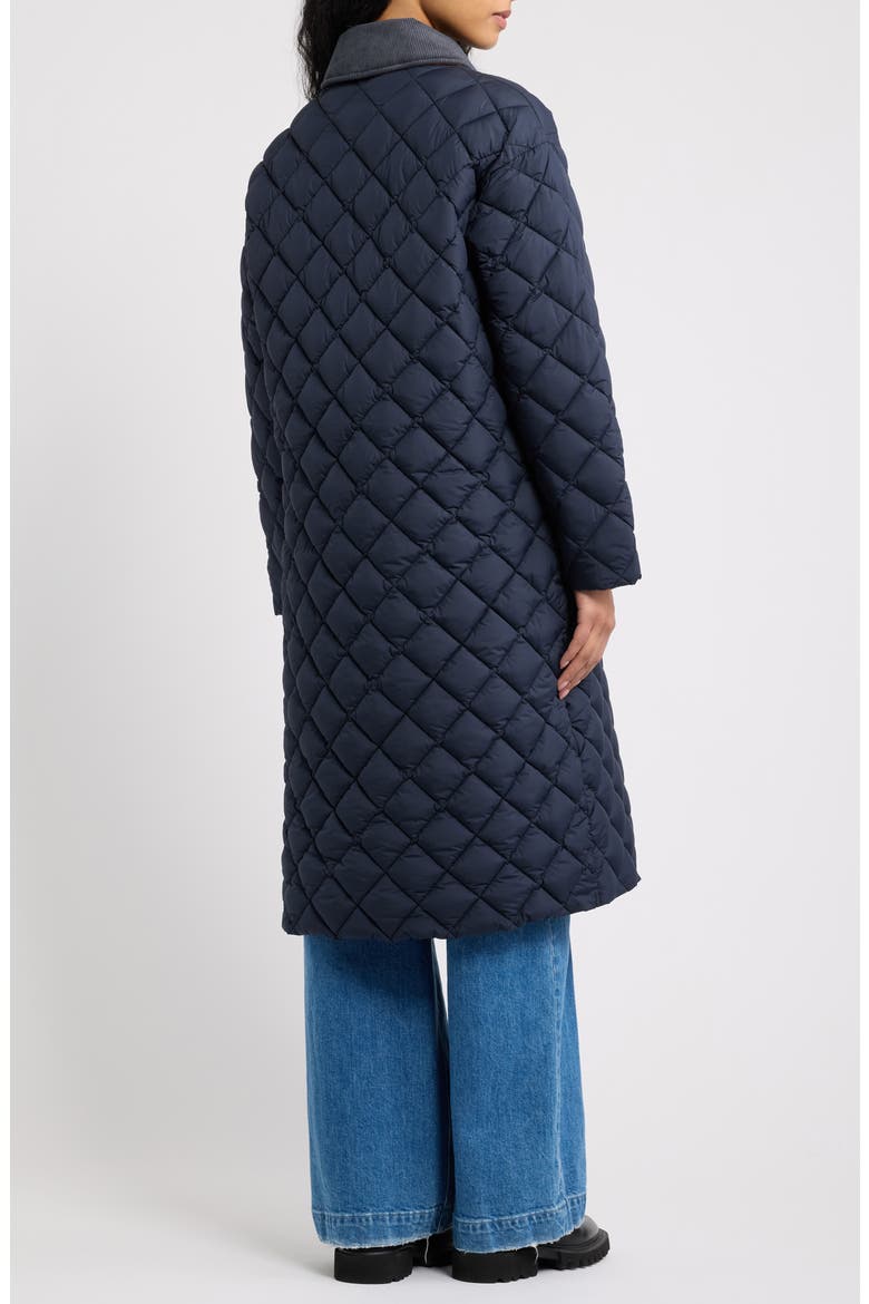 Sadie Quilted Coat, Alternate, color, BLUE BLACK