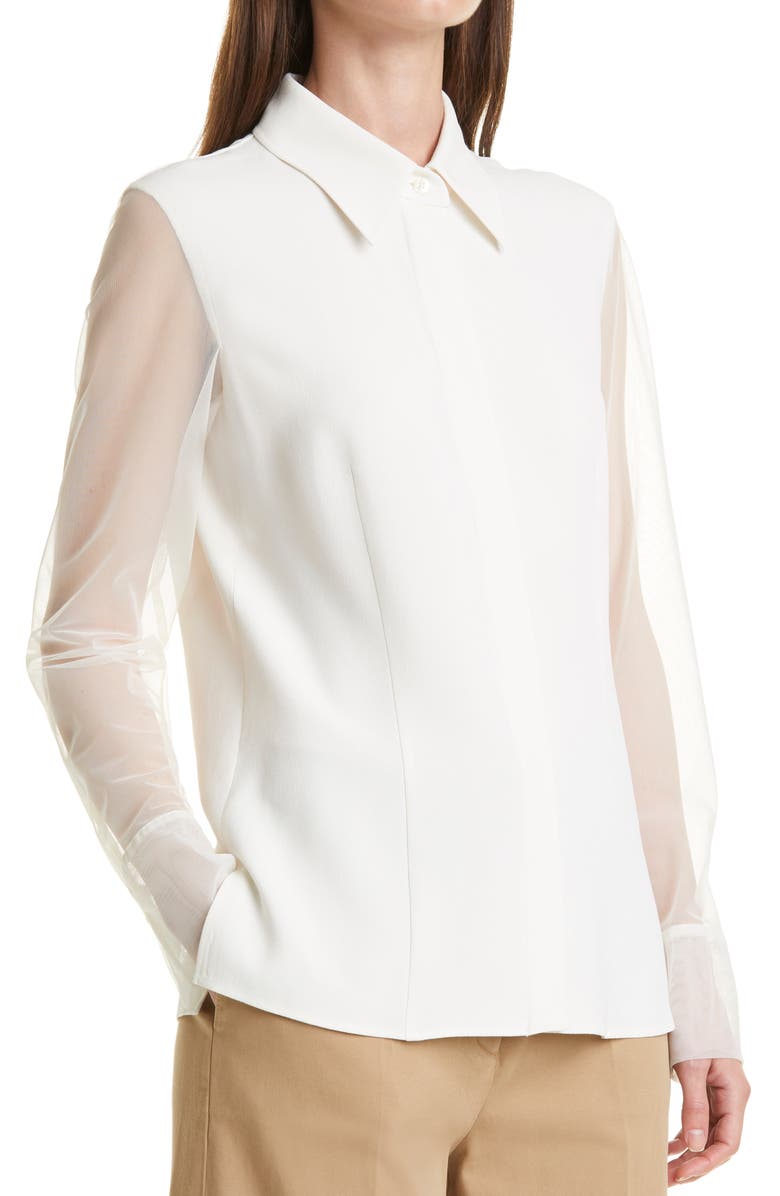 BOSS Bremmy Sheer Sleeve Blouse, Alternate, color, 