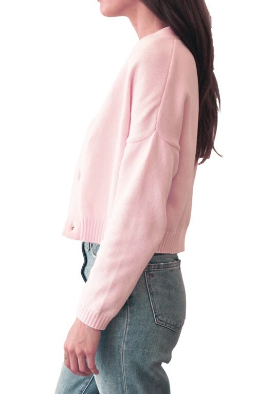 Paneros Clothing Diana Cropped Cardigan In Pink Rose