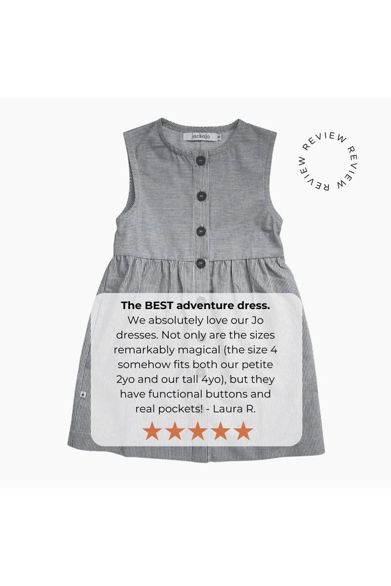 Kids’ Organic Cotton Sleeveless Jo Dress, Alternate, color, Engineer Stripe