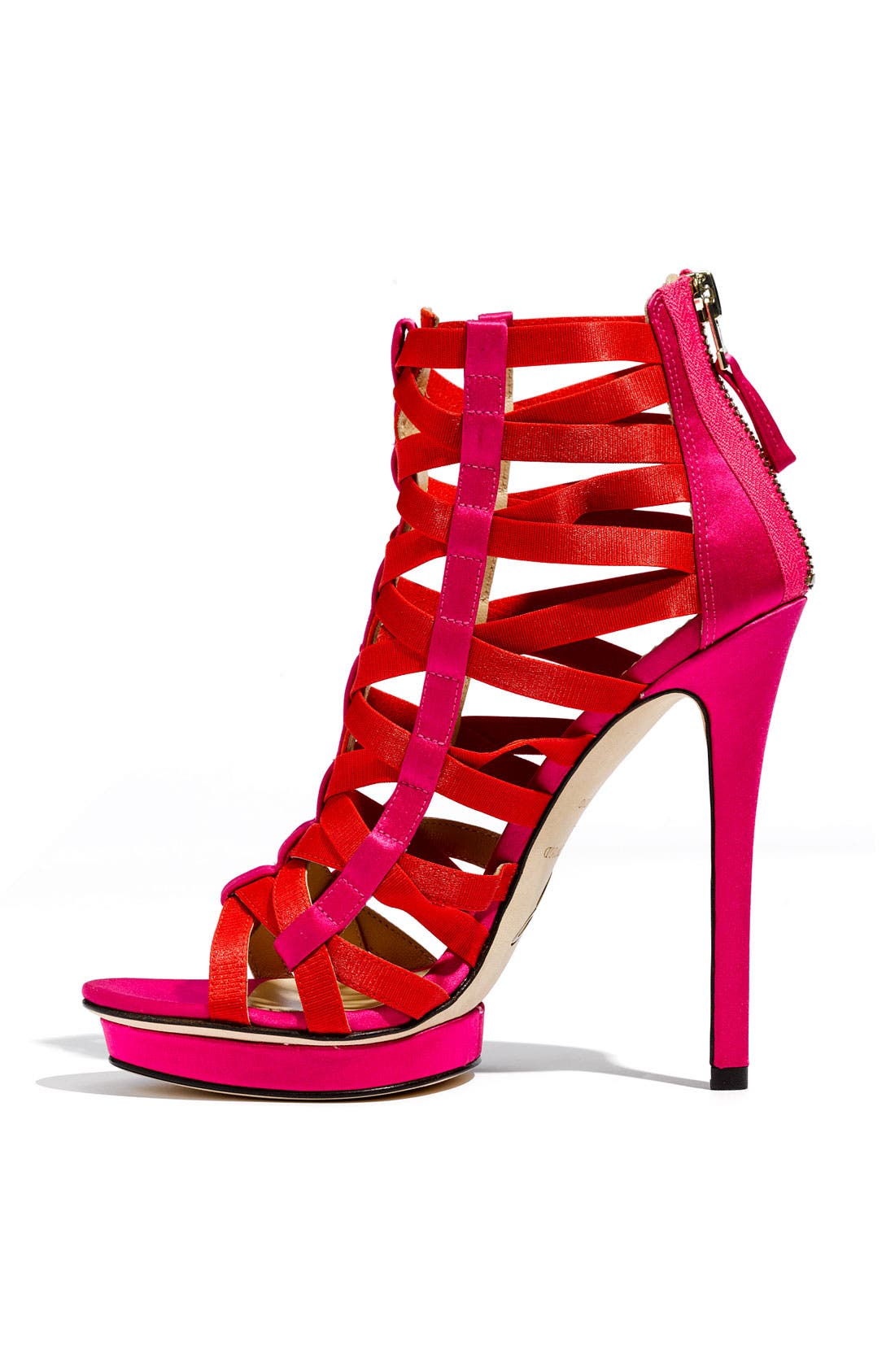 'Clio' Sandal, Alternate, color, DARK PINK