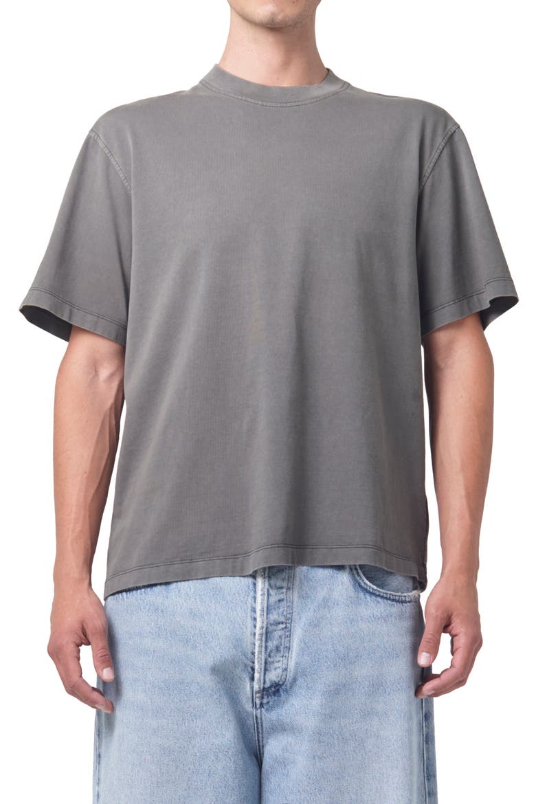 Asha Oversize Mock Neck T-Shirt, Main, color, FLINT
