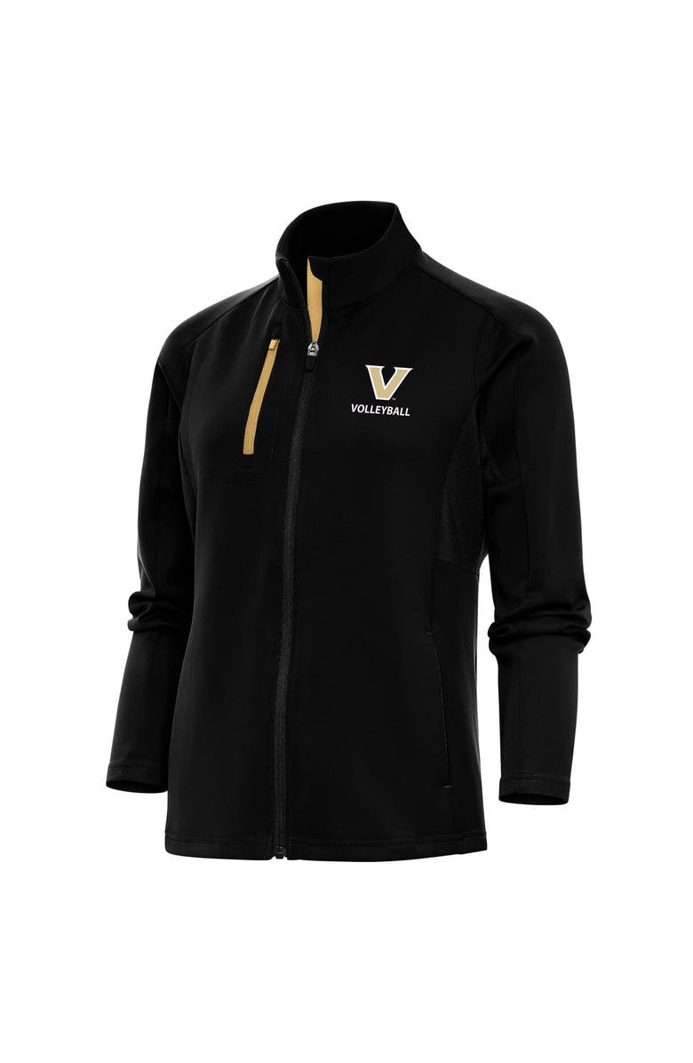 ANTIGUA Women's Antigua  Black Vanderbilt Commodores Volleyball Generation Full-Zip Jacket, Main, color, 