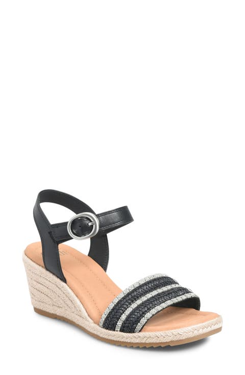 Inez II Espadrille Ankle Strap Platform Wedge Sandal (Women)