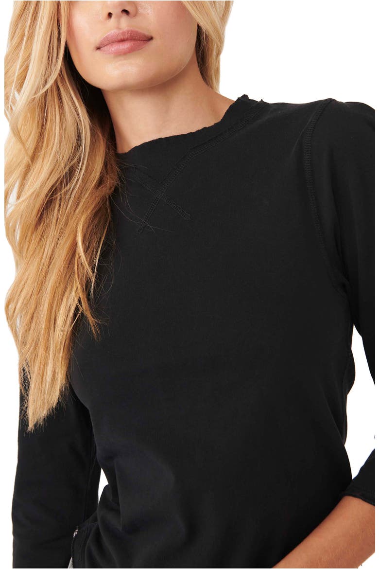 We the Free Clover Puff Shoulder Top, Alternate, color, BLACK