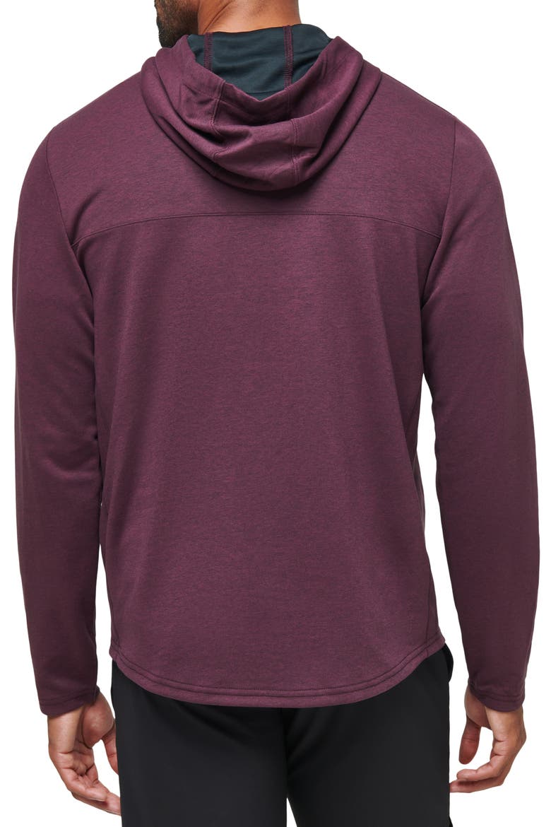 Upgraded Tech Hoodie, Alternate, color, HEATHER MAUVE WINE