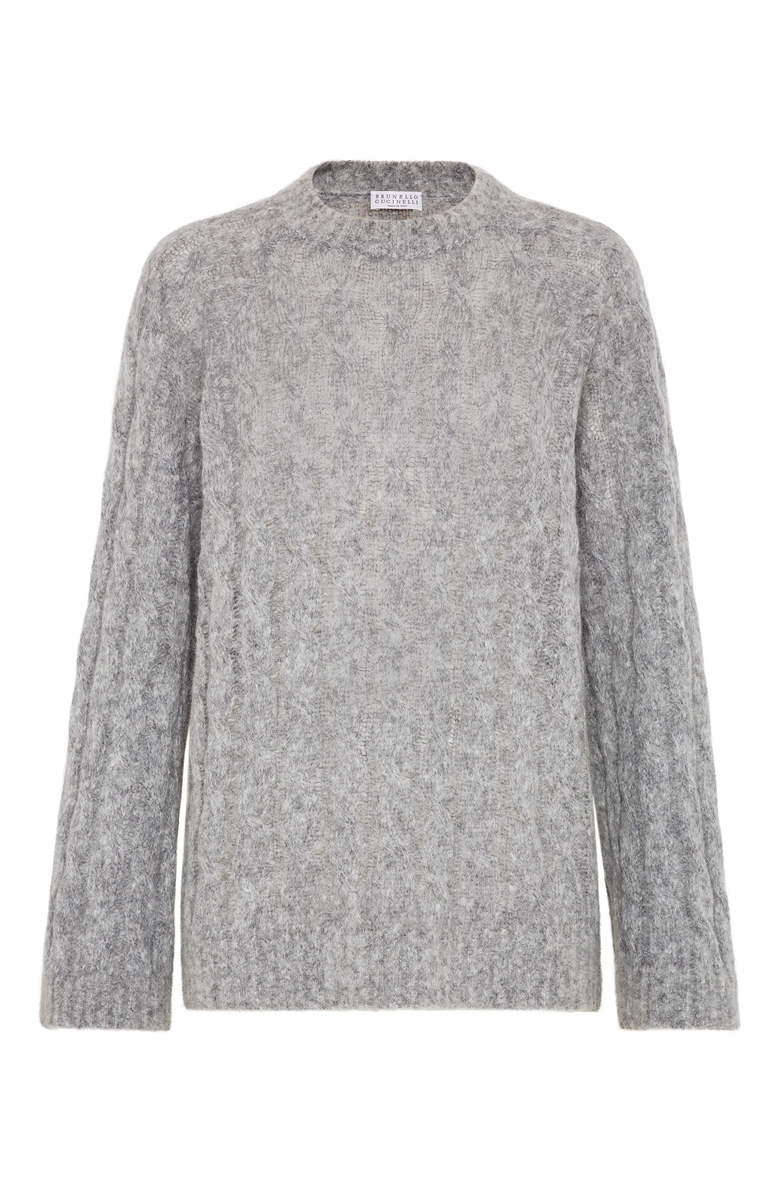 Brunello Cucinelli Wool and mohair sweater with monili, Main, color,