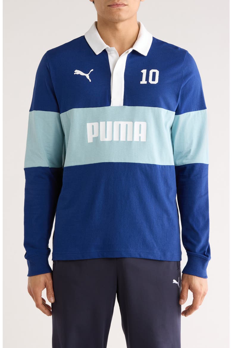 Sport Cotton Rugby Shirt, Main, color, BLUE JEWEL