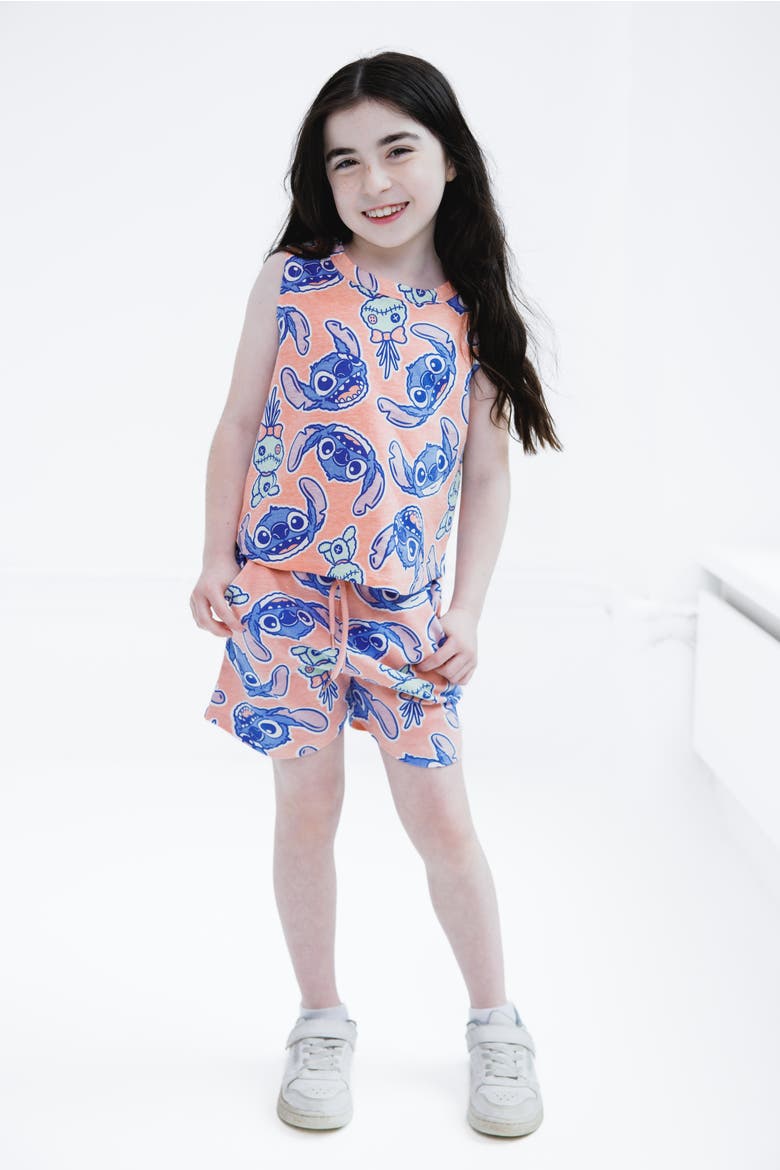 Frozen 2-Piece Tank Top and Shorts Set, Alternate, color, Pink Stitch Scrump