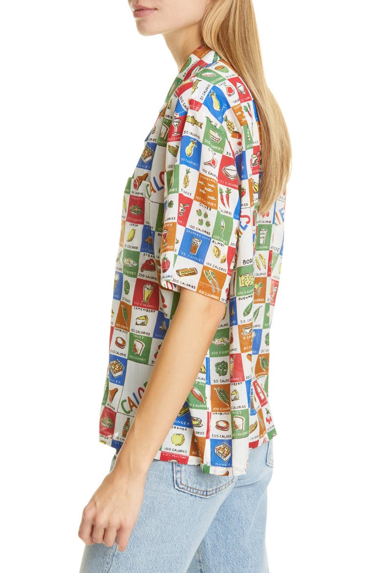 Calorie Print Camp Shirt, Alternate, color, MULTI