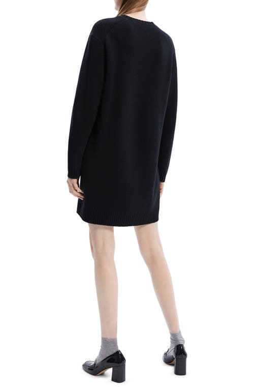 Theory Wool-cashmere Sweater Dress In Black
