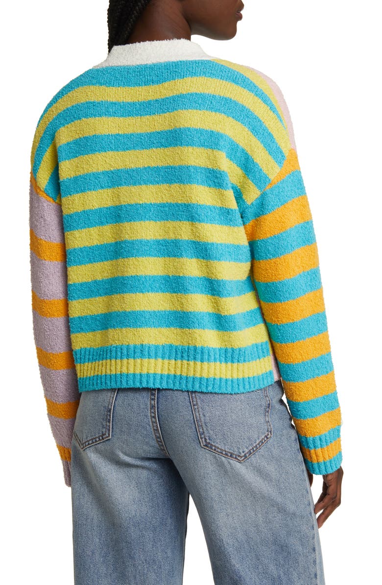 Rails Geneva Stripe Cotton Blend Cardigan, Alternate, color,