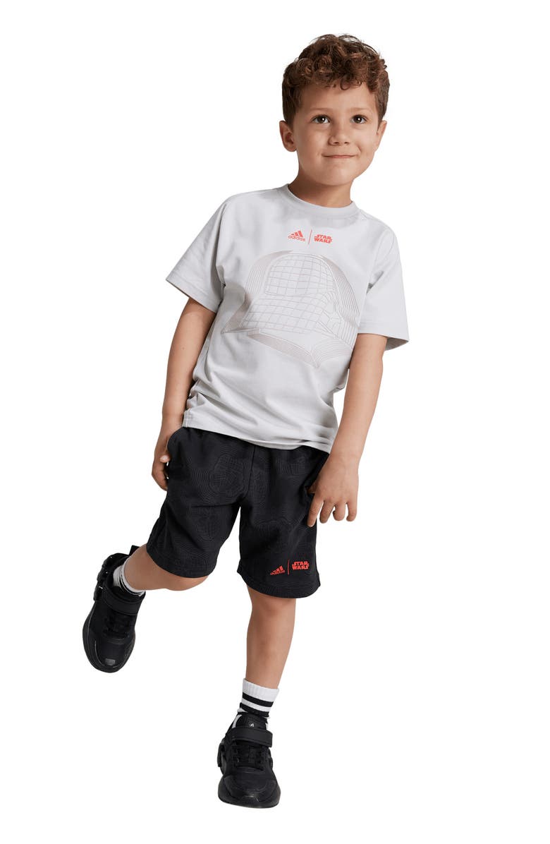 adidas x Star Wars<sup>™</sup> Kids' Z.N.E. Cotton Graphic T-Shirt & Shorts Set, Alternate, color,