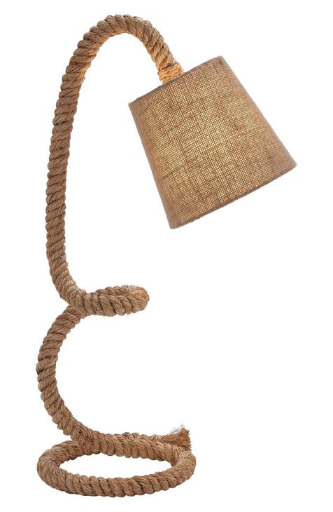 Brown Jute Handmade Rope Styled Desk Lamp