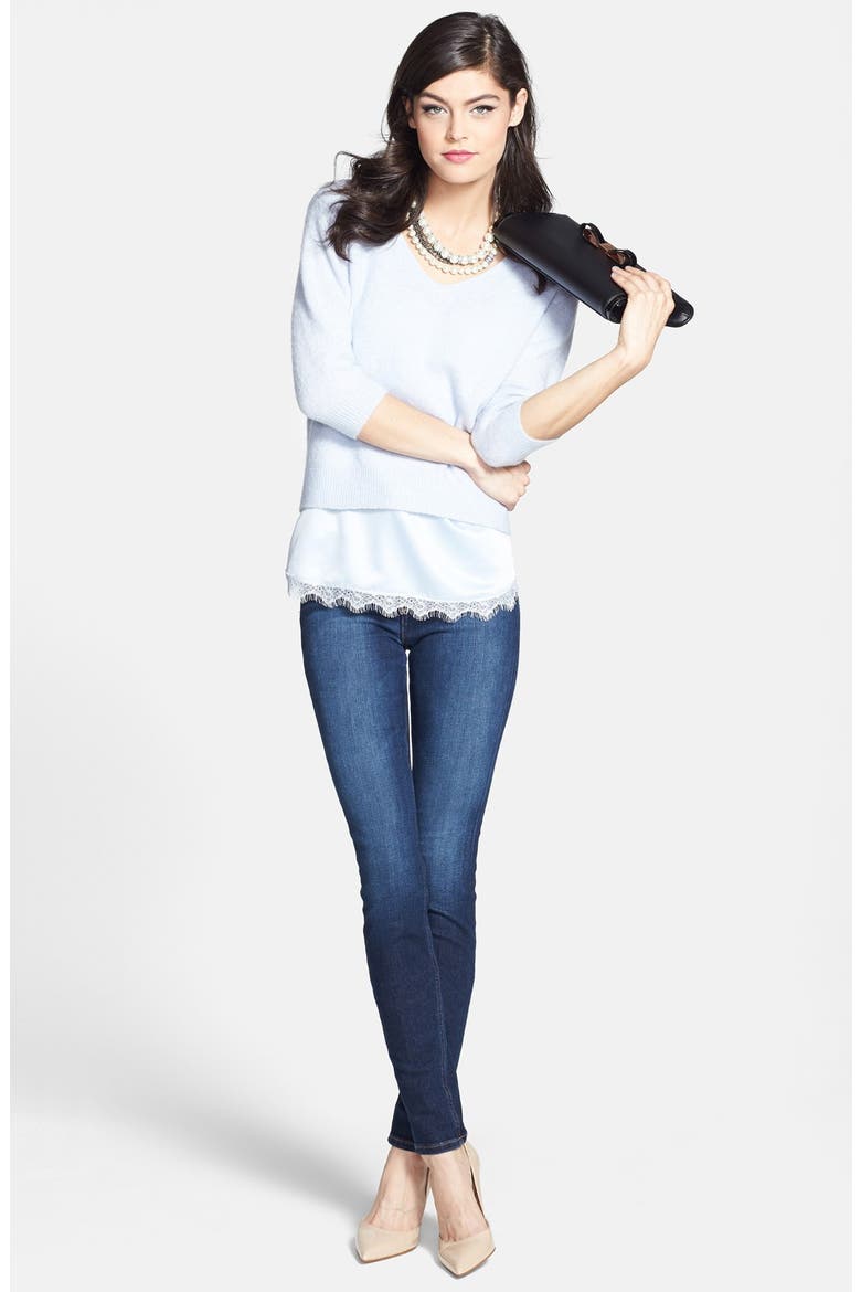 'Flawless' High Rise Skinny Jeans, Alternate, color, ACADIA