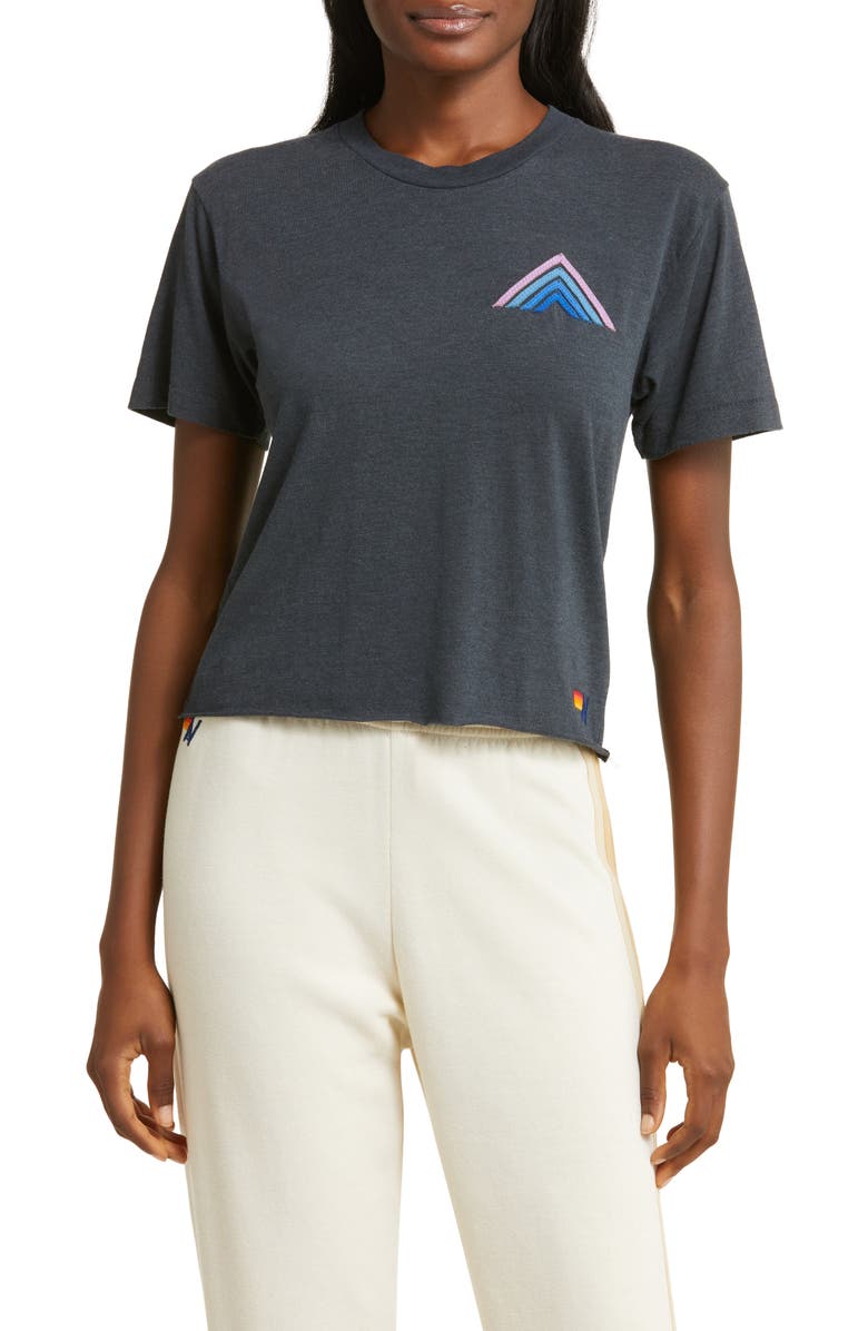 Aviator Nation Mountain Stitch Stripe Graphic T-Shirt, Main, color, 