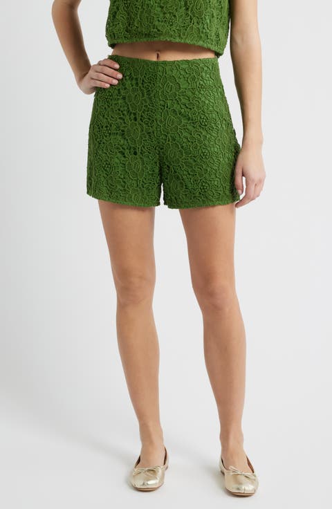 Alastair Floral Guipure Lace Shorts