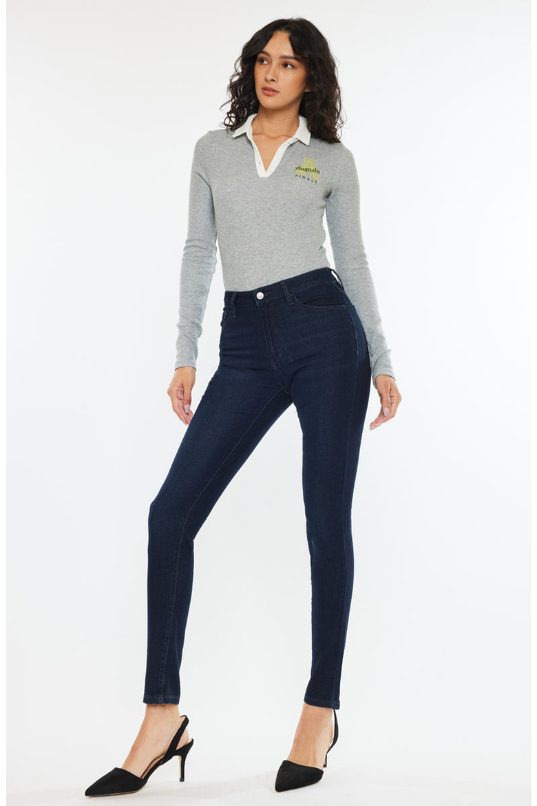 Addison Essentials High Rise Super Skinny Jeans, Alternate, color, Super Dark Wash