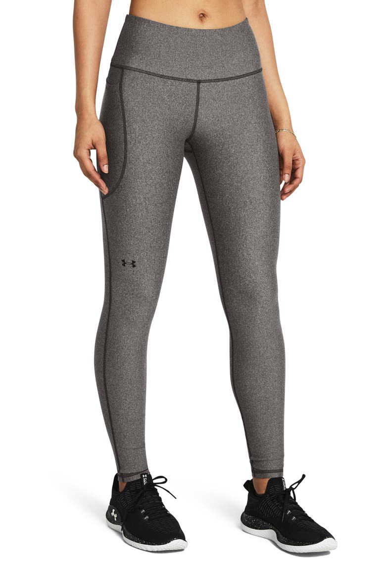 HeatGear High Waist Pocket Leggings, Main, color, GRY