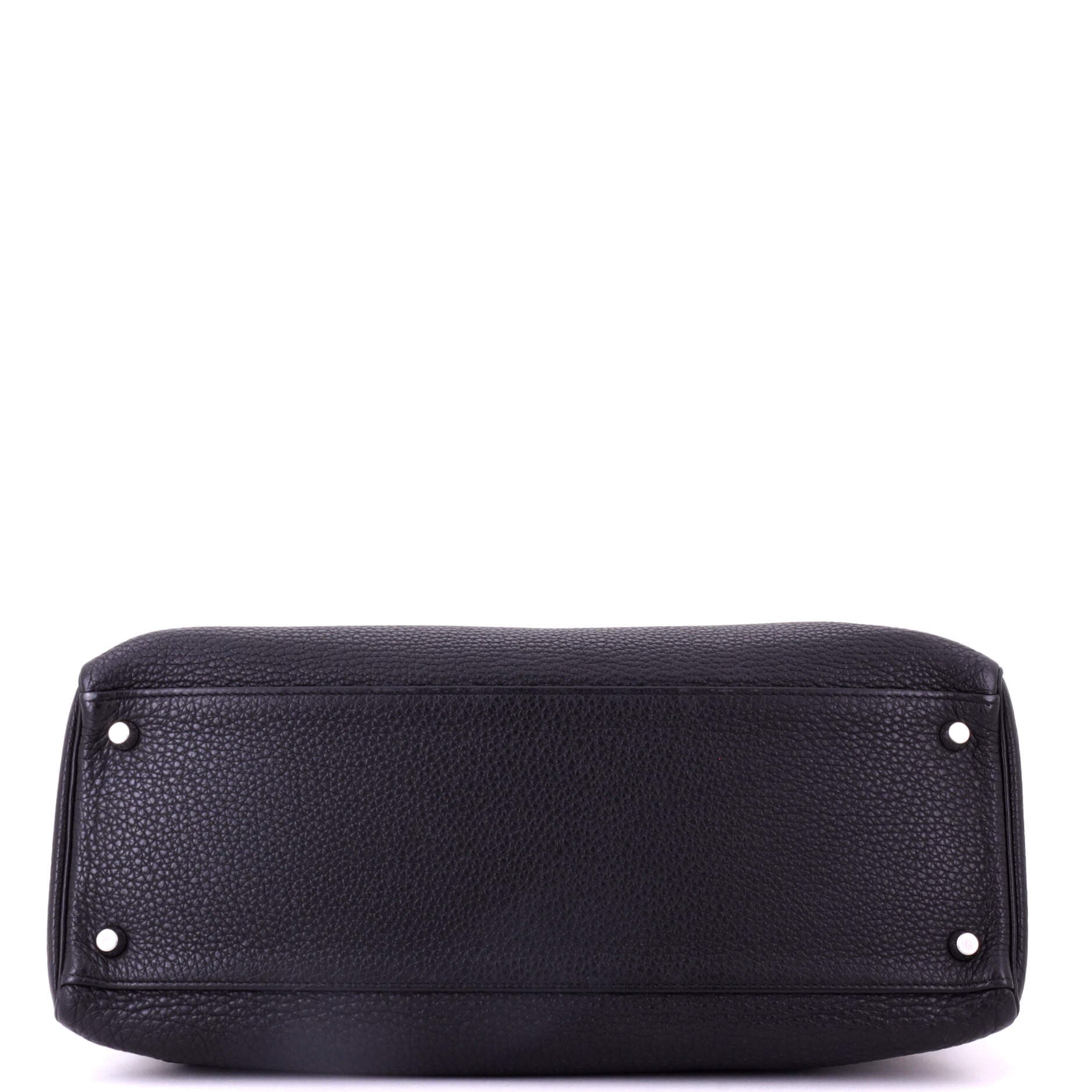 Pre-Owned Hermes Kelly Handbag Black Togo with Palladium Hardware 35, Alternate, color, Noir