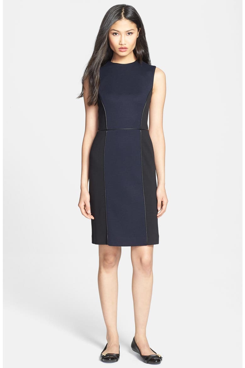 'Natalee' Ponte Sheath Dress, Main, color, MED NAVY