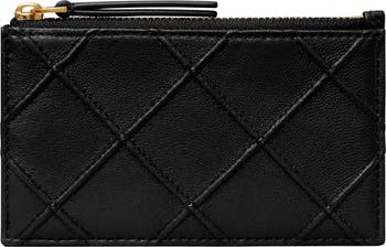 Tory Burch Fleming Quilted Zip Leather Card Case | Nordstrom