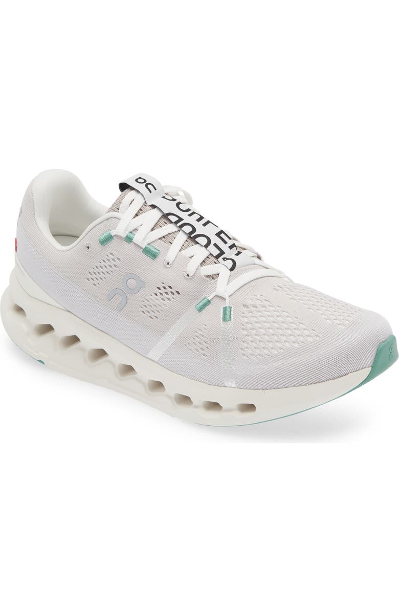 On Cloudsurfer Running Shoe, Main, color, Pearl/Ivory