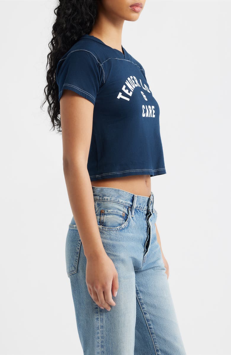 Bella Venice The TLC Crop Graphic T-Shirt, Alternate, color, Navy