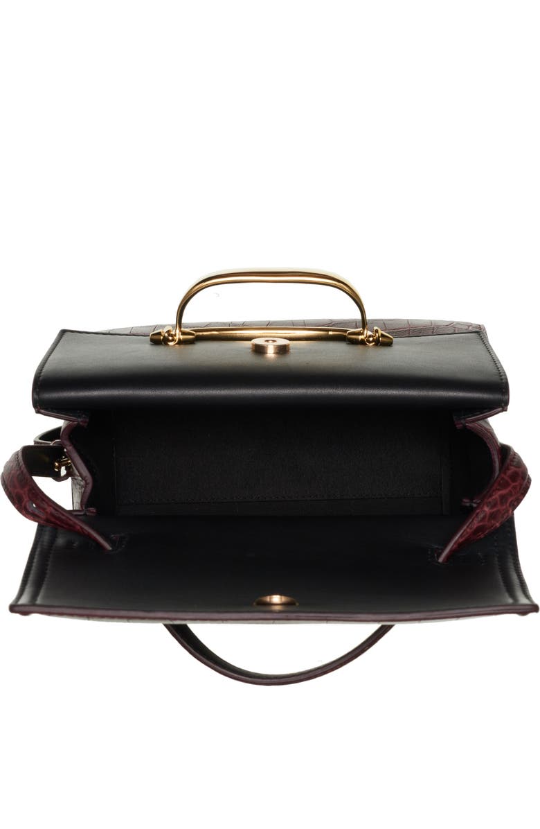McQueen Alexander McQueen The Story Croc Embossed Calfskin Leather Bag, Alternate, color,