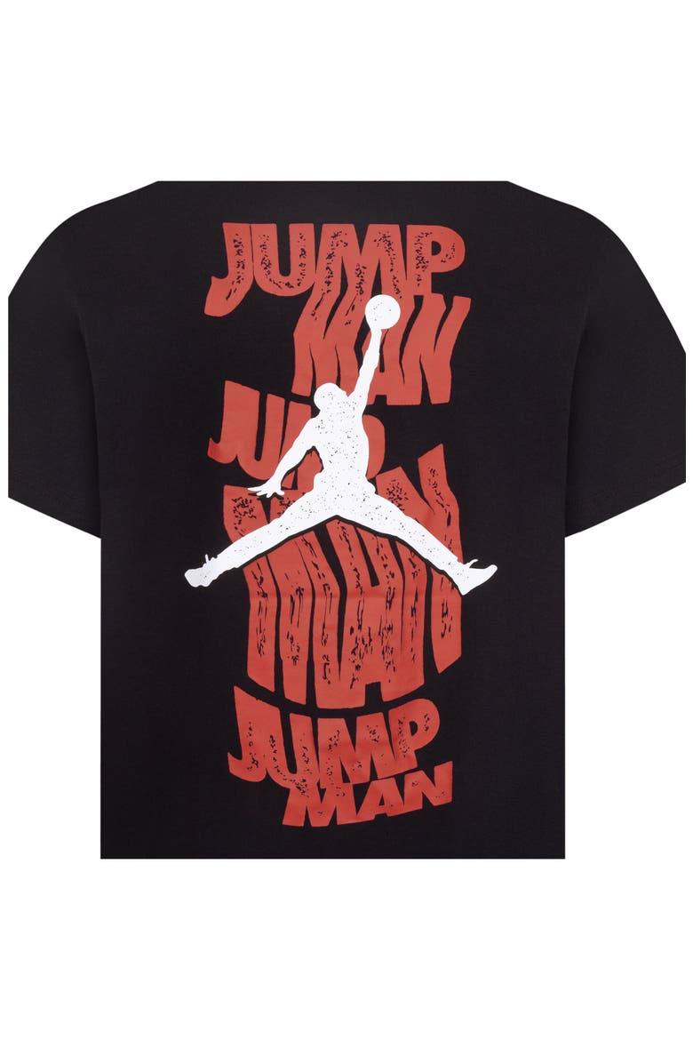 Kids' JDB Wavy Motion Jumpman Graphic T-Shirt, Alternate, color, BLACK