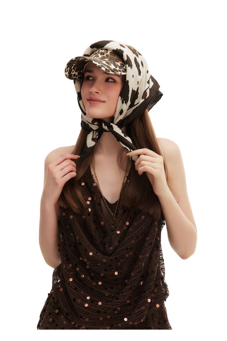 Leopard Print Baseball Cap, Alternate, color, Cream Cocoa